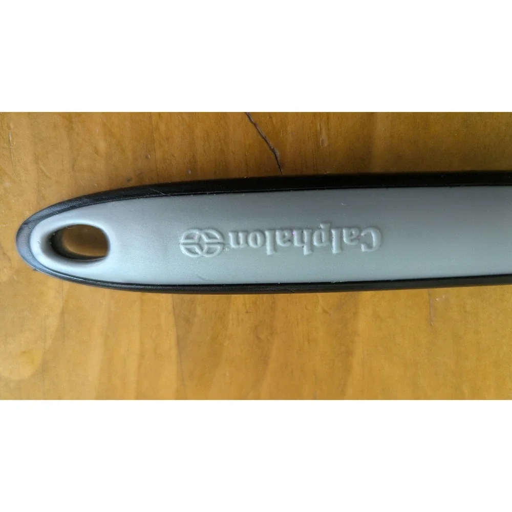 Calphalon Black Nylon Mixing Spoon Grey Soft Grip Handle 12 Inch Kitchen Utensil